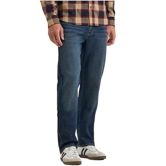 Wrangler Men’s Five Star Premium Straight Leg Denim Jeans Dark Wash Size 34X30 - Picture 1 of 9